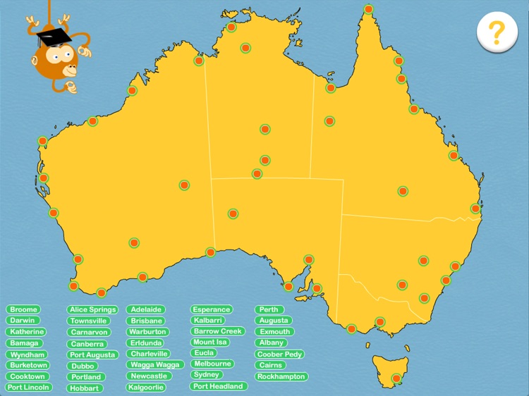 Australia Cities Map Quiz