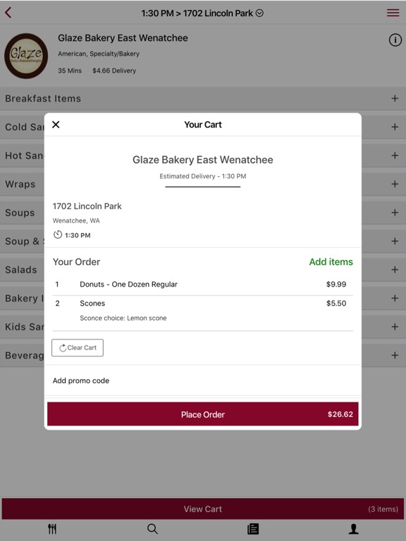 Dashing Drivers iPad screenshot 4 - Food & Drink app