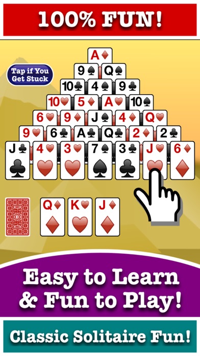 Screenshot #1 pour Stress-Free Pyramid Solitaire!
