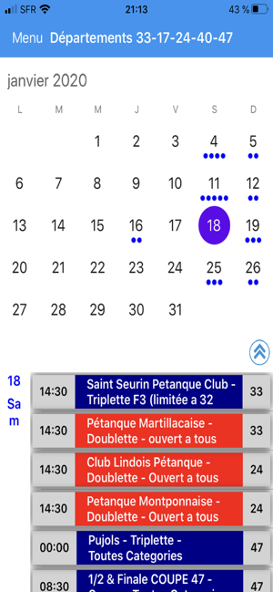 Pétanque Calendriers Concours(圖1)-速報App