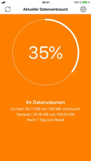 Screenshot von Tydu - Telekom Datenvolumen auf dem iPhone 1