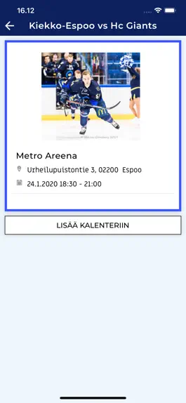 Game screenshot Kiekko-Espoo apk