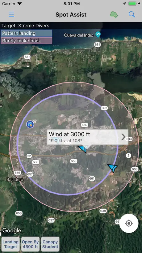 Spot Assist Skydiving Tool