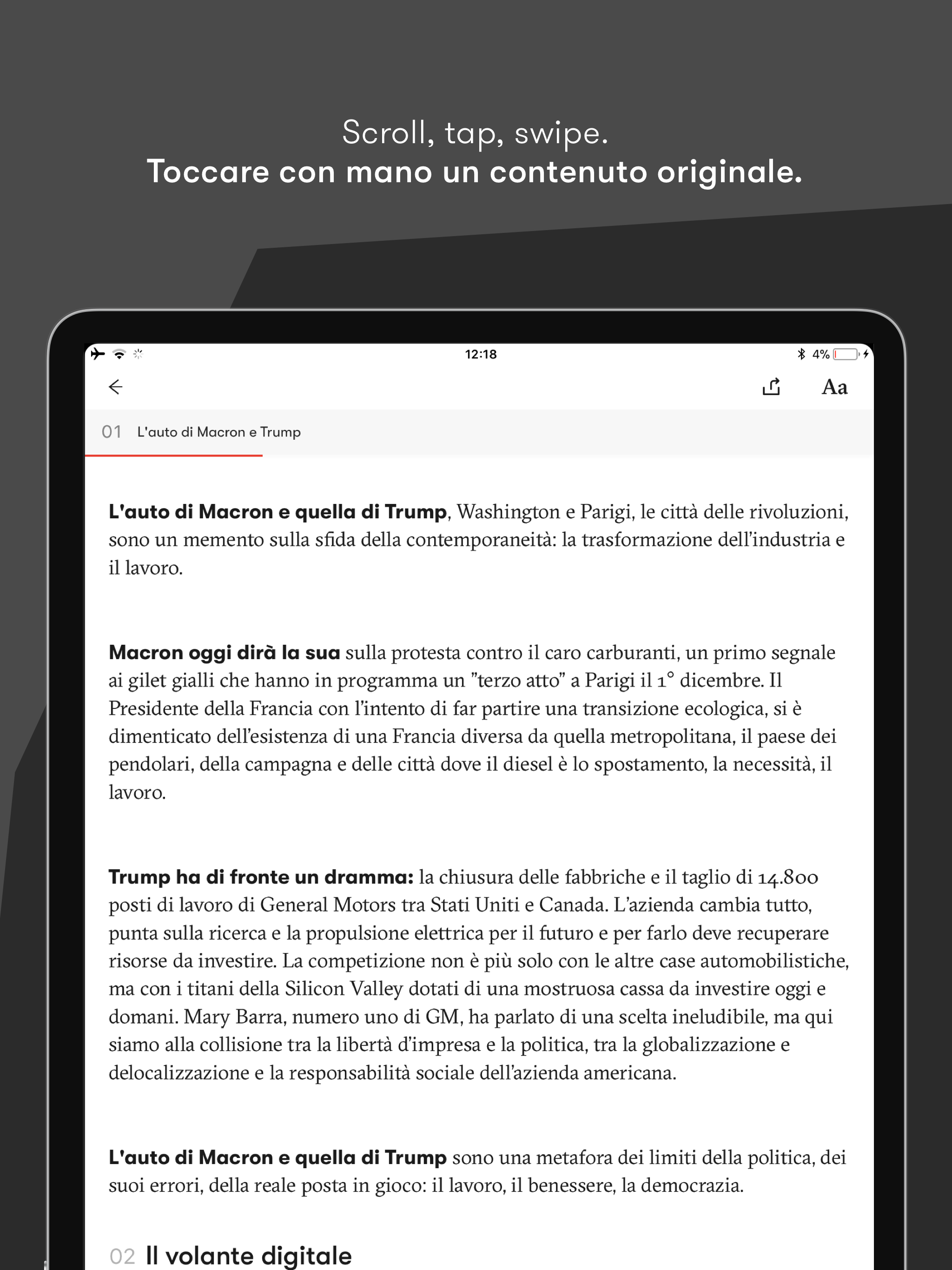 List. Non si clicca, si legge