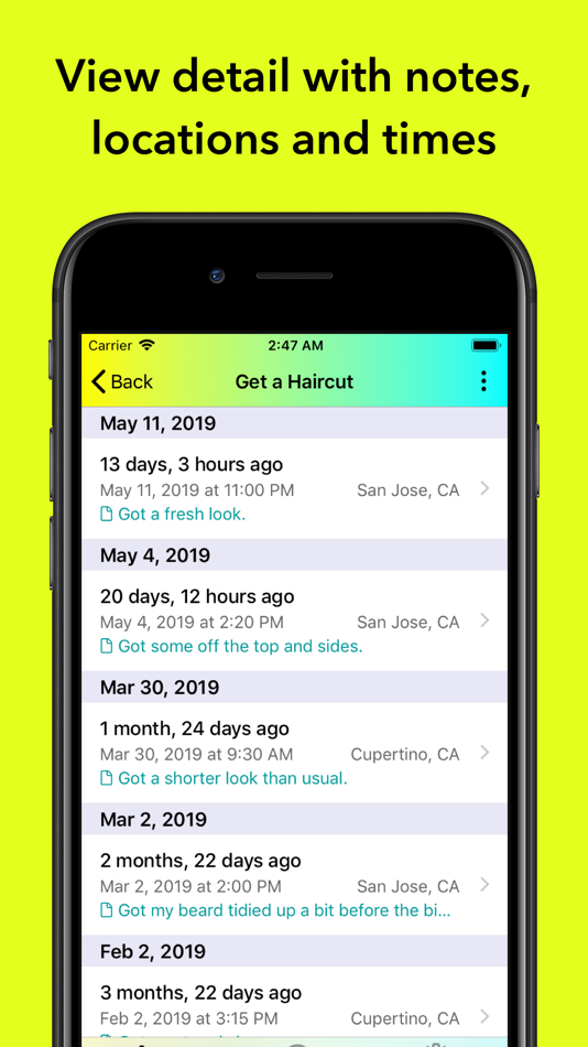 #3. When Did I…? (iOS) 由: Heidi Pilypas