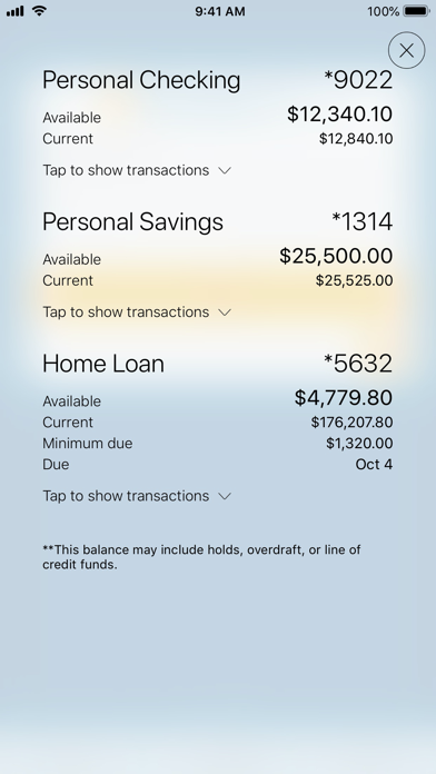 Provident Bank Screenshot