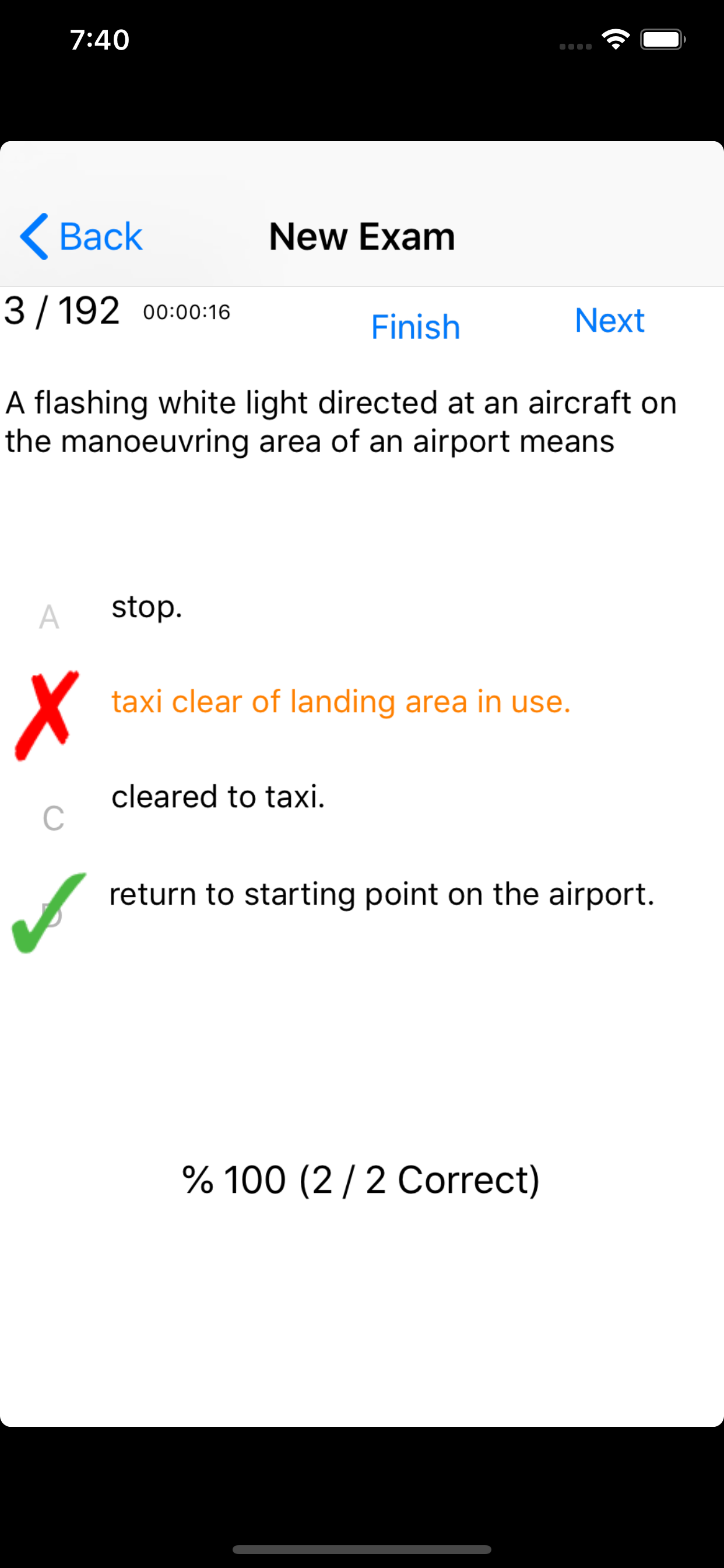 Canada Pre-Solo written exam screenshot 3