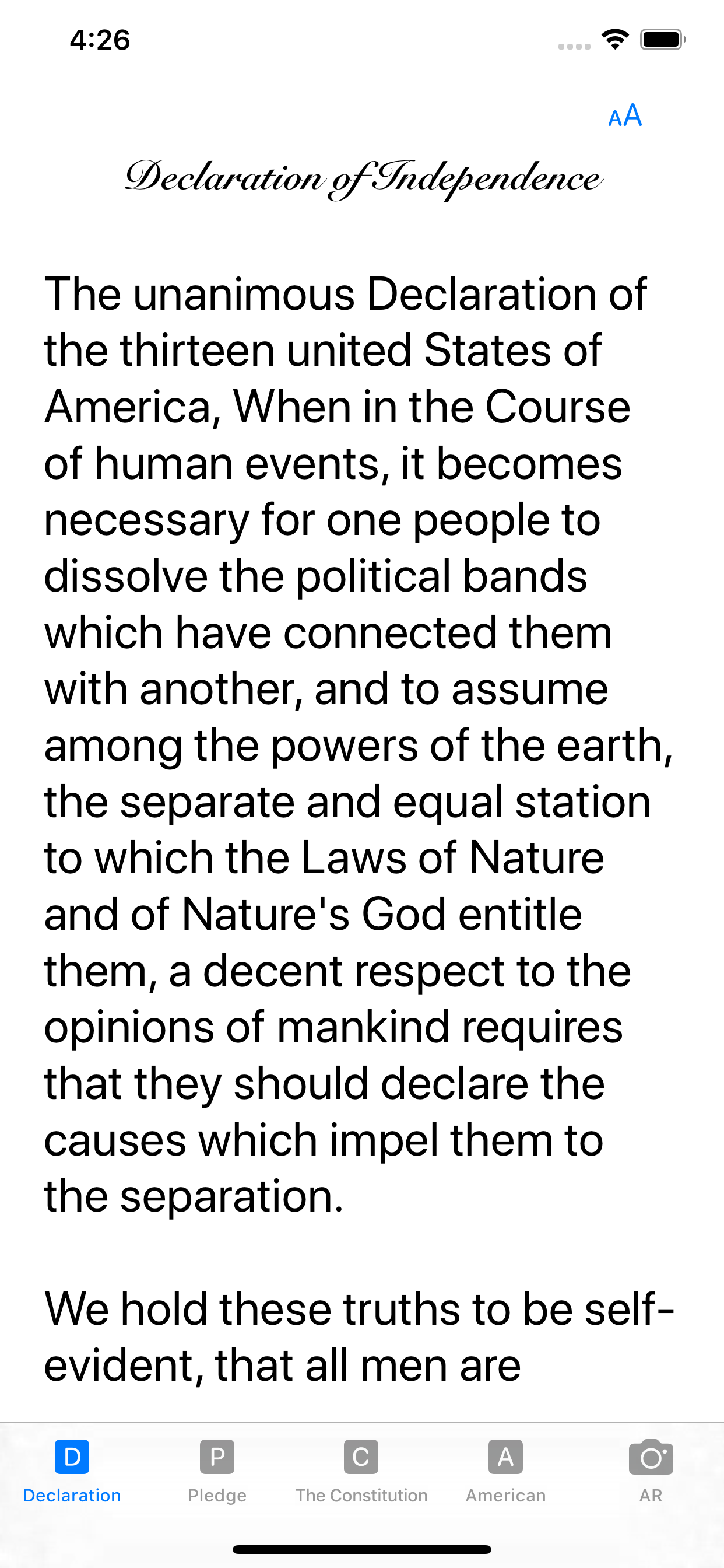 our Constitution screenshot 2
