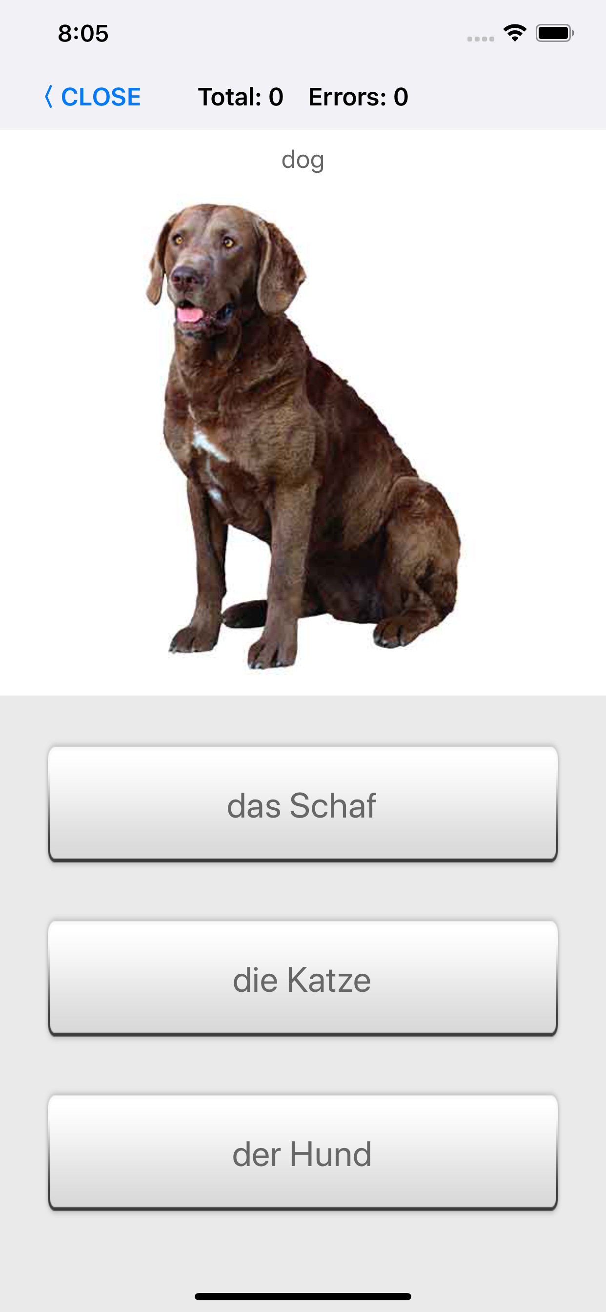 Learn German words with ST