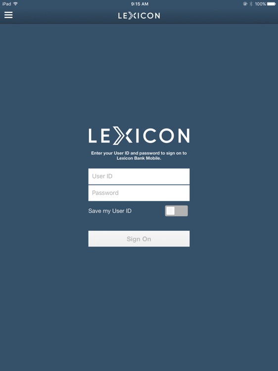 Lexicon Bank for iPad