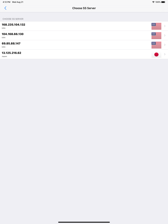 SS+VPN - Secure Web Surfing iPad screenshot 4 - Utilities app