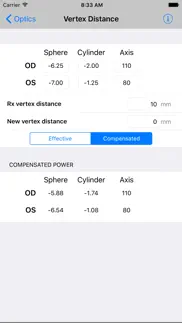 optics clinical calculator iphone screenshot 1