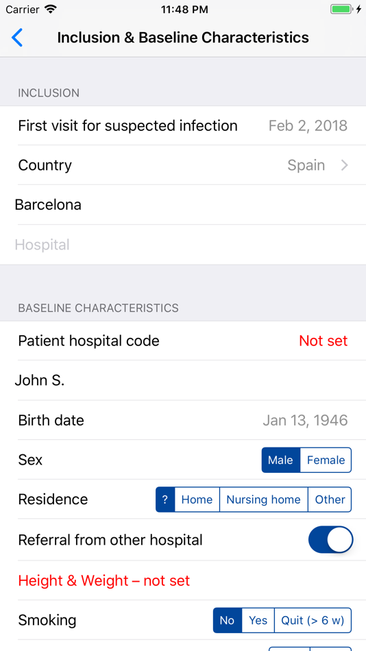 #2. PJI Database (iOS) Podle: GARMENMED, SCP