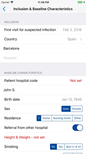 Captura de pantalla de PJI Database en iPhone 2