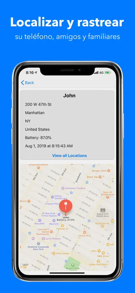 Localizador celular y familia