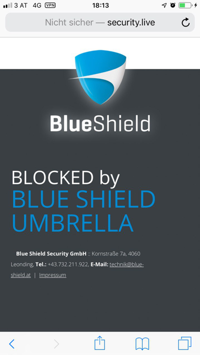 Blue Shield Umbrella Agent Screenshot