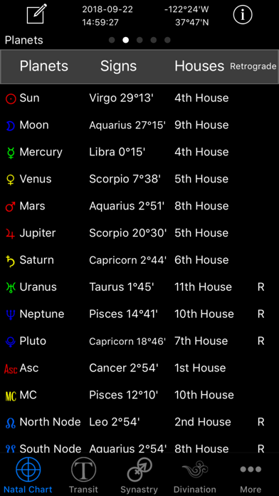 Easy Astro Astrology Charts Screenshot