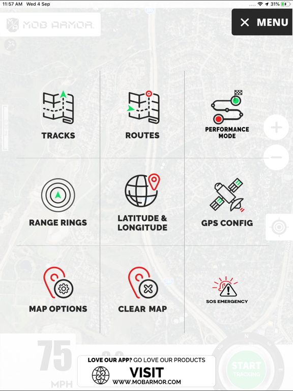 Mob Armor GPS iPad screenshot 4 - Navigation app