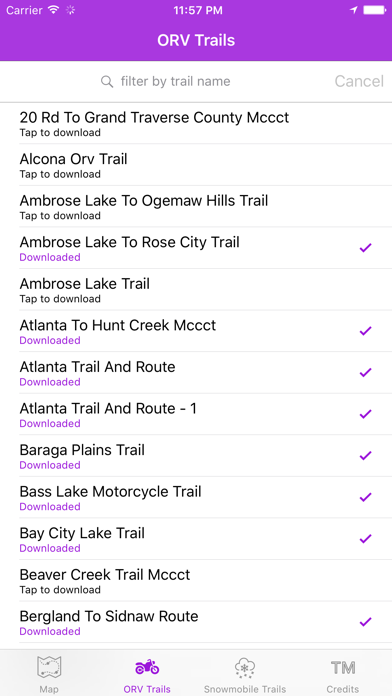 Michigan Offroad Trail Map Screenshot