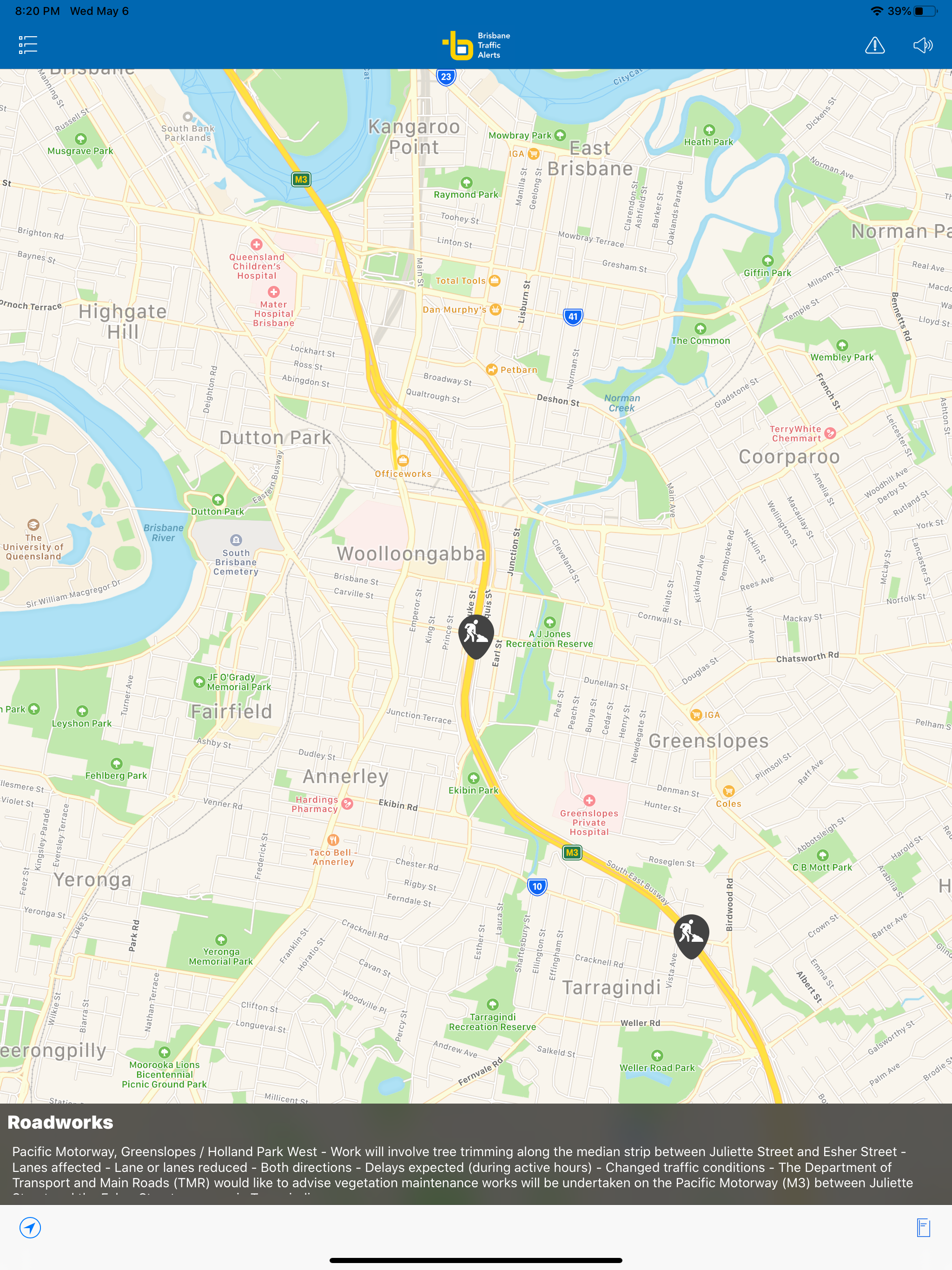 Brisbane Traffic Alerts