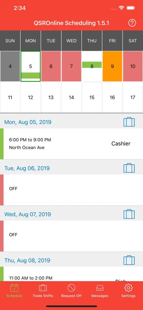 QSROnline Scheduling