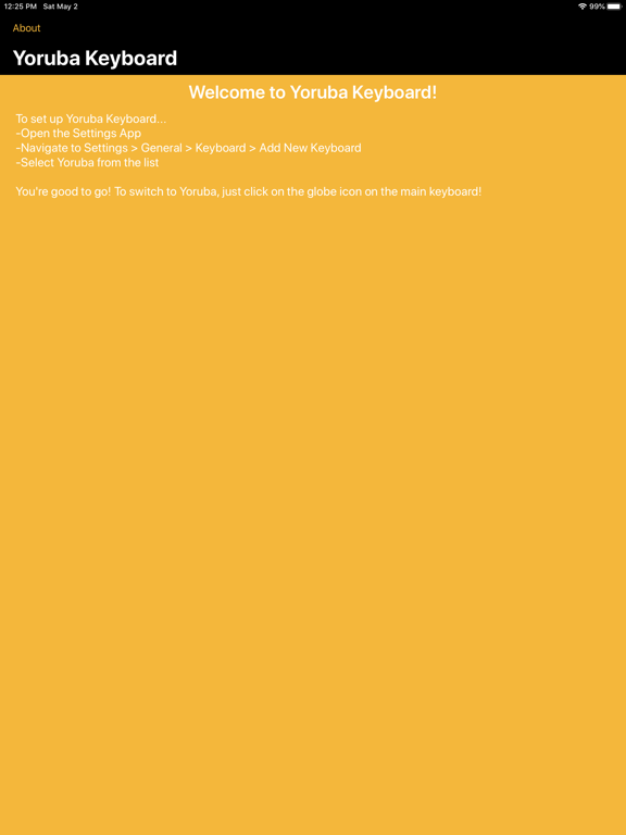 Yoruba Keyboard iPad screenshot 7 - Utilities app