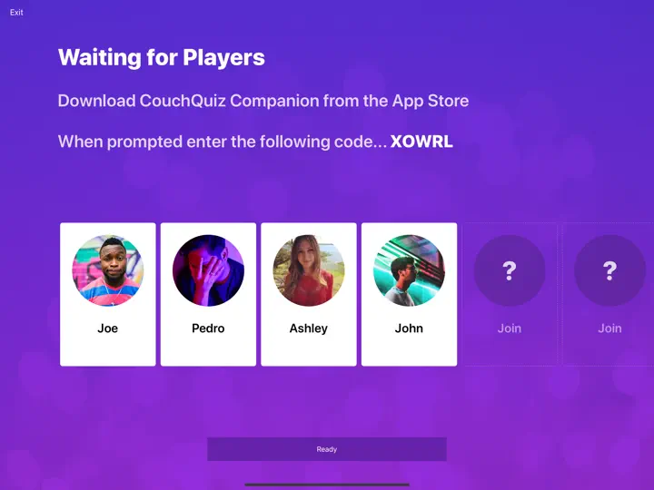 Captura de pantalla de CouchQuiz Multiplayer Trivia en iPhone 2