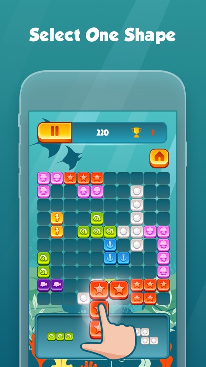 Aqua Puzzle With Blocks