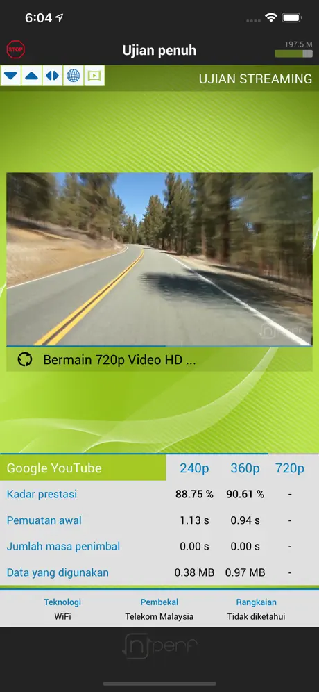 ujian kelajuan internet nPerf