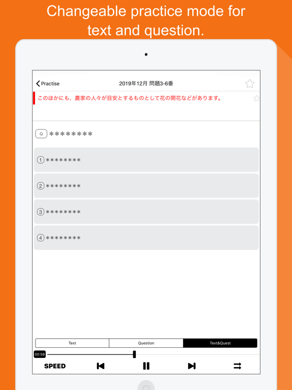 N2 Listening Practice iPad screenshot 6 - Education app