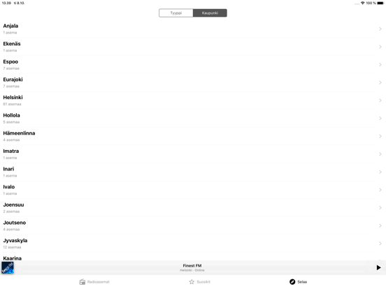 Radio Finland FM iPad screenshot 5 - Music app