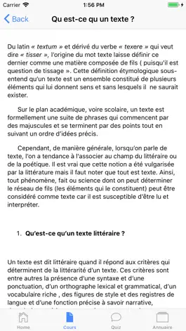 Game screenshot Cours de Littérature apk