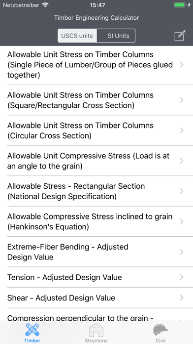 Timber Engineering Calculator Screenshot