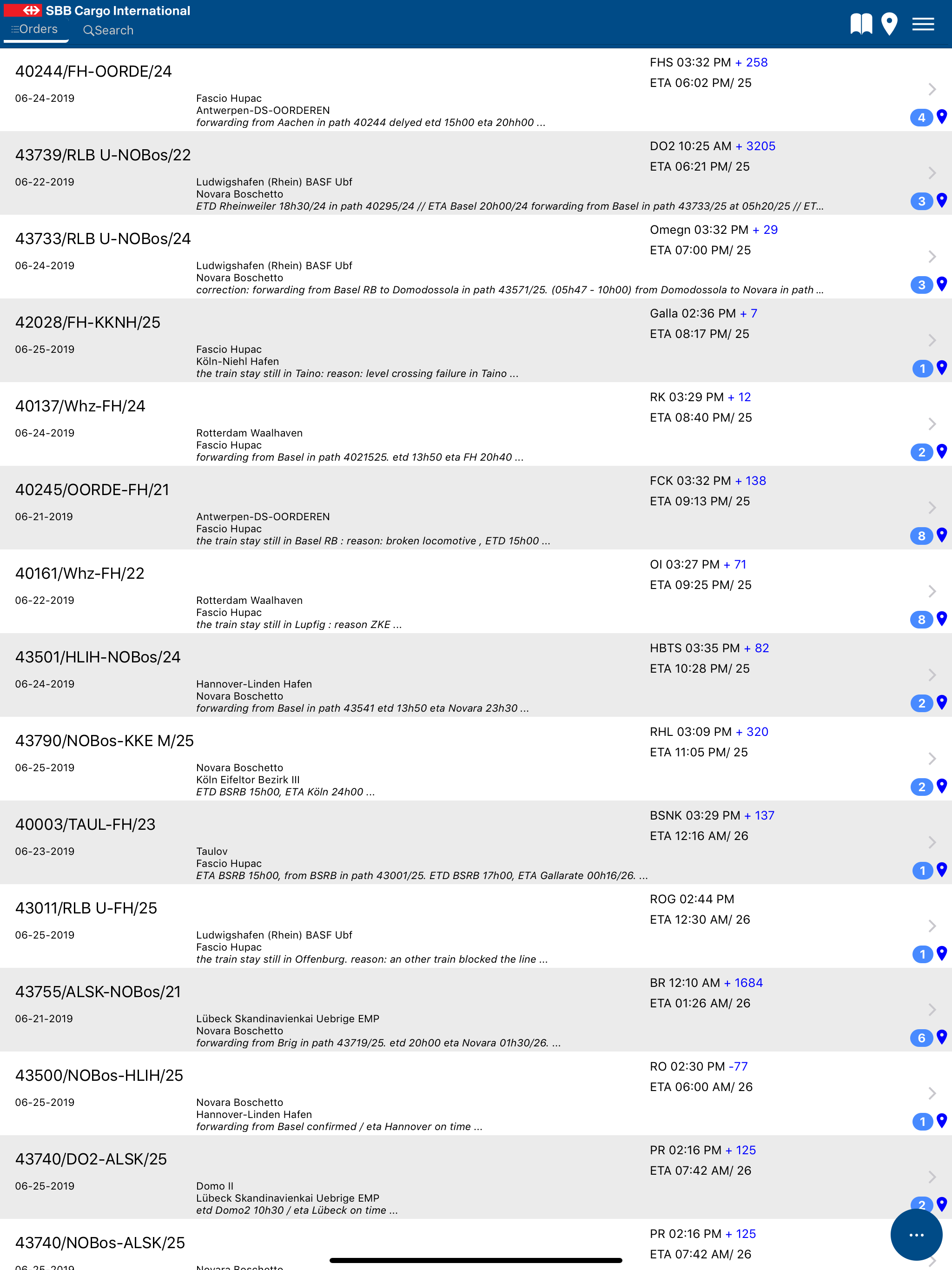 SBB Cargo International App screenshot 7