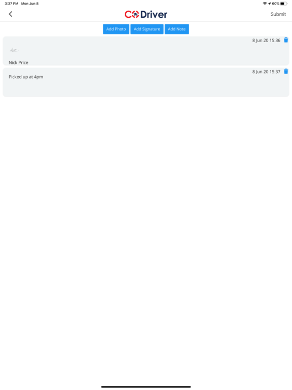 CoDriver - Courier Management iPad screenshot 4 - Business app