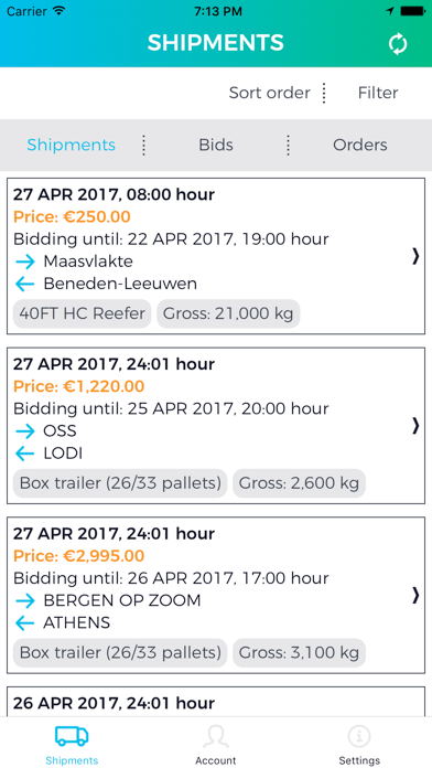 Screenshot #1 pour UTURN: Containertrucking app