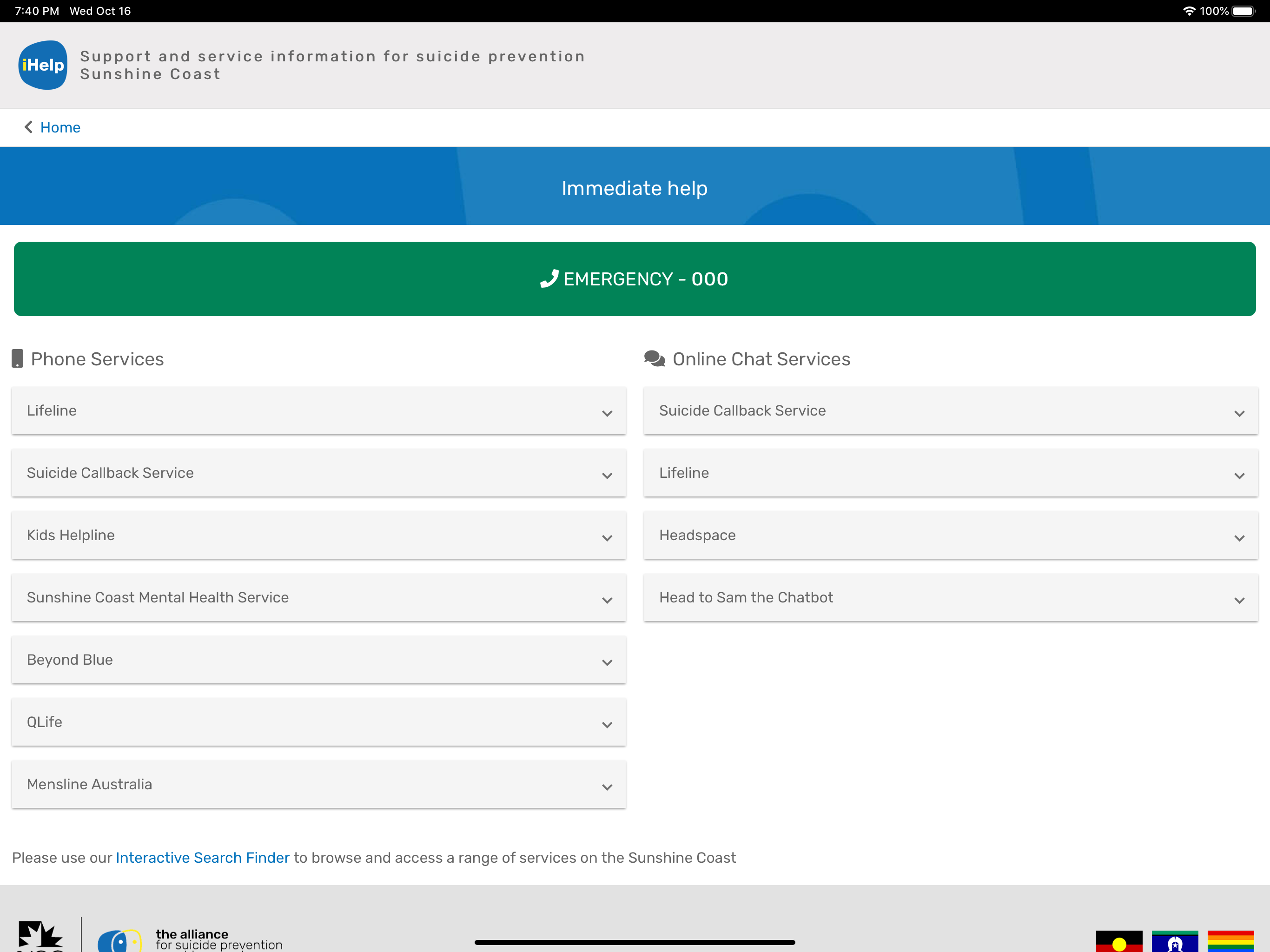 iHelp Sunshine Coast screenshot 5