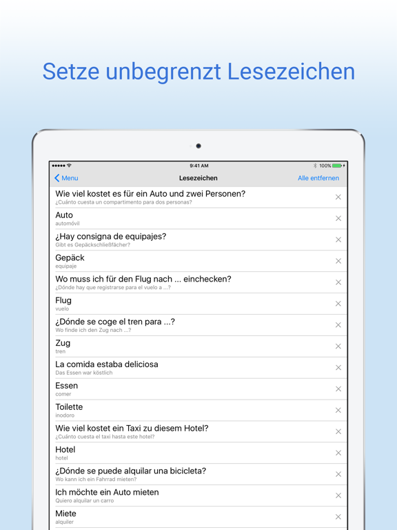 Deutsch-Spanisch Wörterbuch. iPad screenshot 4 - Reference app