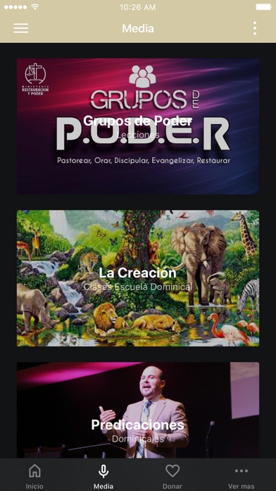 Ministerio Restauracion y Pode Screenshot