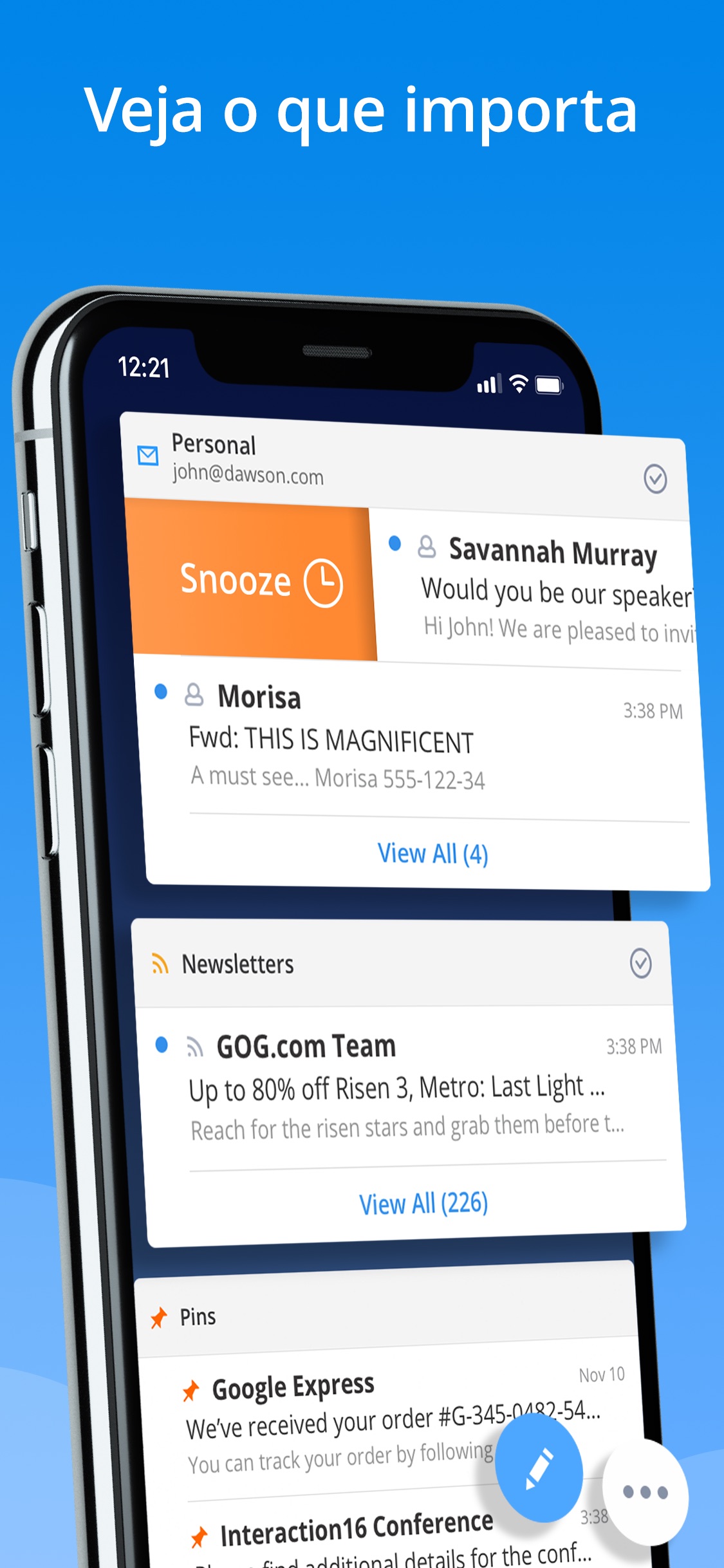 Screenshot do app Spark - Email App da Readdle
