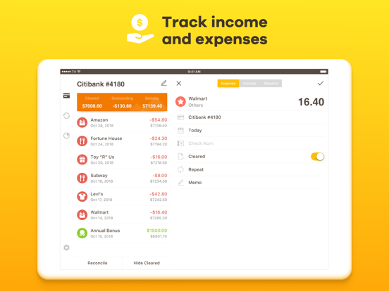 Screenshot #2 for Checkbook - Account Tracker