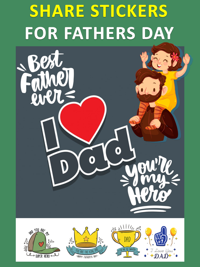 Fathers Day Stickers and Wishes