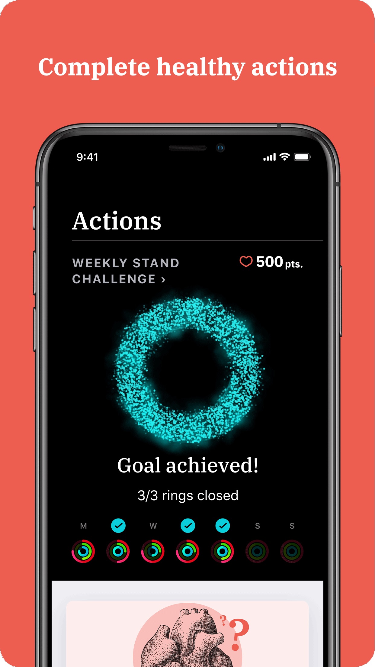 Screenshot do app Heartline Study