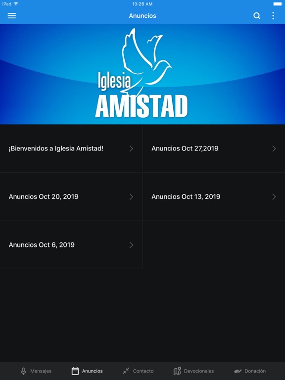 Iglesia Amistad iPad screenshot 2 - Lifestyle app