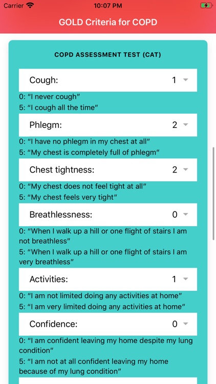 GOLD Criteria for COPD