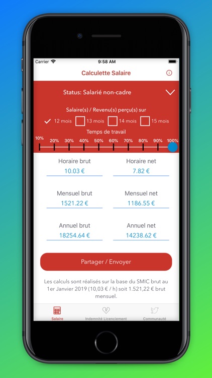 Calcul Salaire Brut en Net