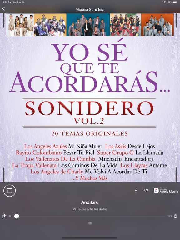 Cumbias Sonideras Música iPad screenshot 5 - Music app