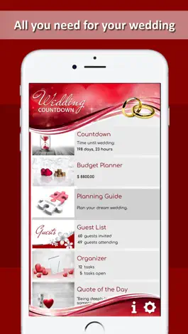 Game screenshot Wedding Countdown Planner hack
