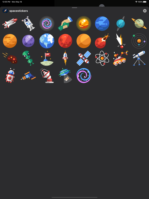Screenshot #5 pour Space Stickers Pack Pro