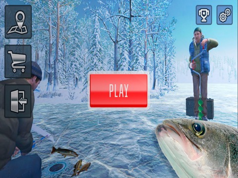 Ice fishing game.Catching carpのおすすめ画像3